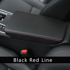 중앙 제어 팔걸이 상자 보호 슬리브 스웨이드 액세서리 마쓰다 CX 5 2019 3 악셀라, 06 Black red line, 02 For 2017 2023 cx5