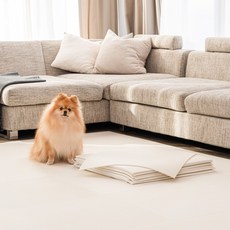 이리로 매직 타일 매트 미끄럼방지 붙이는 다용도 반려동물 강아지매트, 8개, 샌드 베이지