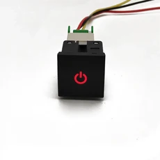 1PC 자동차 빨간색 LED 라이트 안개등 전원 켜기 버튼 레이더 스위치 VW 골프 6 5 Jetta Scirocco 2006 201, 35 Power
