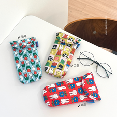 미피 안경 케이스 휴대용 보관, 1개, 그린