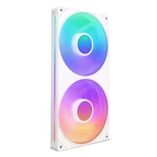 NZXT F280 RGB 코어 - 280mm 싱글 프레임 팬 유닛 140mm 2개 속도 및 조명 제어 높은 정압 공기 흐름 유체 다이내믹 베어링 팬당 8개의 aRGB LED 화