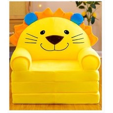 嬰幼兒學坐椅 寶寶小沙發 加大加厚學坐椅 兒童沙發 兒童坐椅 周歲禮 兒童座椅 生日禮物, () 黃獅子兒童摺疊沙發