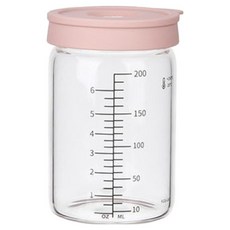 플라라 이지체크 눈금 내열 유리병, 핑크, 1개, 200ml