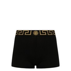 베르사체 그레카 프린트 하이웨이스트 복서 브리프