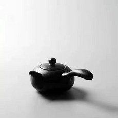 側把壺煮茶壺圍爐煮茶黑陶茶壺套裝一體分茶器功夫茶具, 黑陶側把壺, 1個