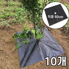 사각 제초 매트 잡초 방지 매트 (60cm), 10개