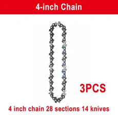 목재 절단용 무선 미니 전기톱 체인 가이드 휴대용 로깅 액세서리 4, 17 3pcs 4-inch Chain