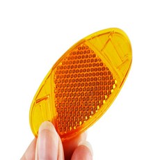 휠라이트 자전거바퀴 육각반사판 오렌지 7x3.5cm 1개 자전거반사판 자전거조명 자전거반사스티커