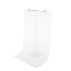 제품 음식 사진 촬영 PVC 배경지 T자 거치대 배경 스탠드 세트, 화이트 세트 KIT-PVCP-01, 1개