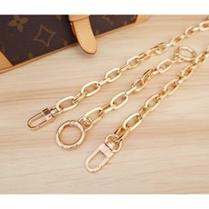 皮包背帶 方形鏈老花包法棍包裝飾鏈條 艾奇利延長鏈肩帶加長 麻將包改造 A款 120cm 斜背, 1個, A款 120cm  斜背,淺金