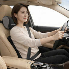 하늘움 경추안정 메모리폼 차량용 목쿠션, 1개, 그레이