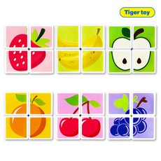 티거토이 자석큐브-과일4p, 1개