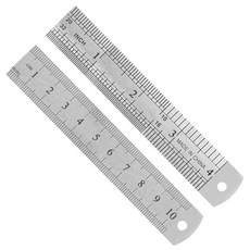 10mm 스텐 철자 직자 스틸자 A타입 10cm, 2개, 실버