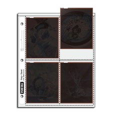 Print File 無酸底片相片保存套 適用4x5底片 每頁四格 負片保存最佳選擇, 1個, 100頁