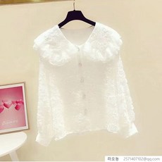 라오농 여성 시폰 칼라 캐주얼 루즈핏 긴팔 셔츠+WXY12