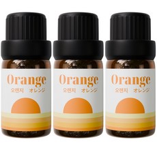 1+1+1 천연 유기농 아로마오일 에센셜오일, 유기농 오렌지오일, 10ml, 3개