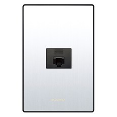 나노전기 아트2 심플 8P 매입모듈 콘센트 블랙, 1개