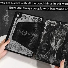 데스노트 아이패드 케이스 블랙 ipad 튼튼한 2024(13인치) 보호커버 에어6, 1개, A. 쿨블랙TDL Sad Angel