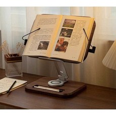 테이블독서대 테이블 받침대 원목 독서대 높이조절, 1개