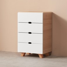 [국내생산 완제품배송]윈썸 릴리 원룸 폭좁은 틈새수납장 작은 미니 400 4단 서랍장, MAPLE WHITE(메이플 화이트)