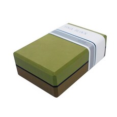 瑜伽磚 初學者 軟木材質 TPE瑜伽磚成人專用艾揚格瑜伽健身輔助磚高密度壓腿抗壓喻咖磚頭, 1個, 橄欖綠  EVA/420g