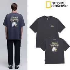 내셔널지오그래 NATIONAL GEOGRAPHIC 남여공용 리젠아스킨 그래픽 세미오버 반팔 티셔츠 N252UTS081 447389