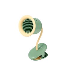 KIDMONRY 夾式多功能低噪音風扇 KM-602 綠色, 綠色/黃色, 1個
