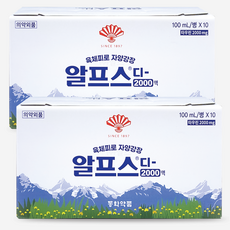 동화약품 알프스디 2000액 육체피로 자양강장, 100ml, 20개