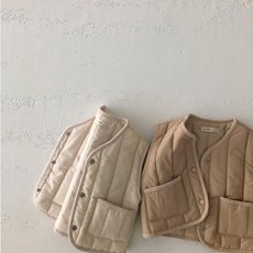 韓版童裝復古保暖馬甲男女寶寶純色小背心