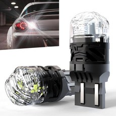 Zakolak 7443 LED 전구 화이트 역방향/백업 전구 T20 LED 교체품 7440 7443A 13.5V 2개 팩, 제논 화이트