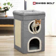 캣츠랩 고양이 3층 숨숨집 대형, 1개, 그레이