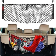파이어스톤 카고 네트 정리함 번지 코드가 있는 해먹 스타일 트렁크 보관함 자동차 트럭 SUV 밴용 메시 가 봉투 캠핑 필수품
