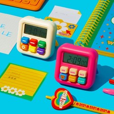 [위글위글] 스톱워치 공부타이머 2종, Ivory