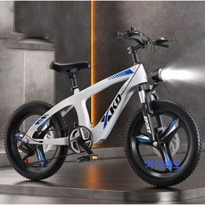 마그네슘 합금 어린이 자전거 주니어 디스크 충격 흡수 초등학생 남자 여자 어린이 산악 자전거 18/20/22인치 두발 자전거 카이호오, 1개, 140cm, 20인치화이트일체형(130-150cm)