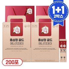 1+1 홍삼정 골드 6년근 프리미엄 100회분 대용량 쇼핑백 선물세트 에너지데이, 2개, 1L