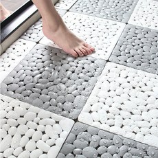 하스몰 간편조립 화장실 퍼즐매트 안전 심플 미끄럼방지 욕실매트, 6개, 화이트