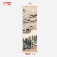 풍경 나무 스크롤 그림 장식 포스터 벽 예술 캔버스, C. PMD1011-2