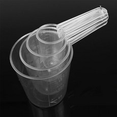 비워크 4종1세트 떡밥 사료계량 용량컵 계량비커 계량용기