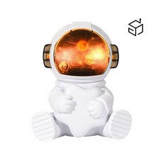 臺灣 出貨 超低價新品宇航員星空燈加濕器 USB插電學生禮品臥室桌麵太空人加濕器【YiZE】, 星星款