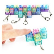 불빛 테트리스 투명 딸깍이 1개+케이스포함 딸깍이 키링 기계식 키보드 테트리스 자판기 피젯 딸깍이