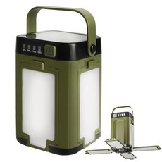 2000mAh 태양열 충전 접이식 LED 캠핑 랜턴 6가지 모드 조명 IPX4 방수 경량 0.3kg 0.6파운드 텐트 정전 비상용 253527, 2000mAh 태양열 충전 접이식 LED 캠핑 랜턴 6
