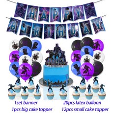 생일 파티 학예회 이벤트 할로윈 용품 어벤져스 풍선 스파이더맨 아이언맨 헐크 슈퍼 히어로 장식 식기 배너 배경, Other, 1Set J