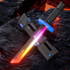 UB 스틸 블레이드 검 광선 LED 분사 충전식 진격의 거인, 1개, 단검_블루