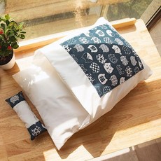 日式加絨貓窩 寵物睡袋 冬季保暖, 1個, 日式貓窩【藍色貓】普通款,S-小號【適合1.5kg內】