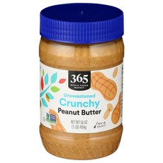 365 홀푸드마켓 무가당 크런치 땅콩버터 454g, 1개