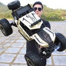 글로벌스타고 RC카 무선조종 오프로드 성인 자동차, 공식 단일 배터리, 1개, 합금 골드 특대형 50cm 1 10