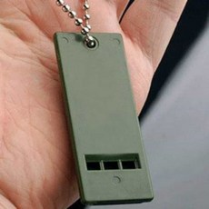 서바이벌 호각 카키 색상 구호 신호 호루라기 심판 호신용 시합용 호르라기 휘슬 클럽, 생존휘슬열쇠고리, 1개
