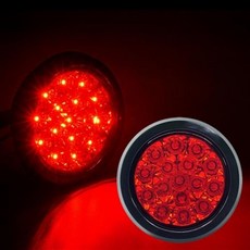 12V-24V 교체용 원형 LED테일램프 레드LED, 01.12V, 04.C-009, 1개