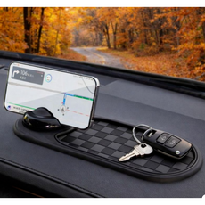 캐럿맘 차량용 대시보드 핸드폰 거치대 미끄럼방지패드, 블랙+그레이, 1개