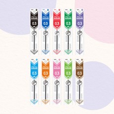 자바펜 셀렉트 0.3mm 중성펜심 콘타입 리필, 흑색